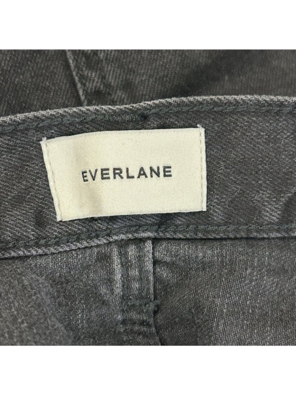 Everlane Woman's  The OG Baggy Denim Jean Short Women’s 26R Black High Rise 8” - Picture 5 of 12